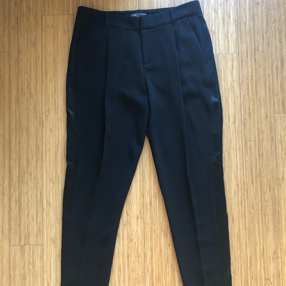 Vince Pants - Vince Black Satin-Trimmed Tuxedo Pants